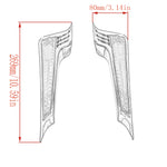 2xMotorcycle Rear Fender Led Side Lights Filler Panel Turn Signal Brake Lamp For Harley Touring Road King Street Glide 2014-Up