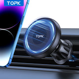Magsafe Car Phone Holder,Powerful Magnetism Premium Quality Single-Hand Operation Metal Hook Magnetic Car Phone Mount