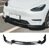 Gloss Black Front Bumper Lip Chin Diffuser Body Kit Spoiler Deflector Tuning Accessories Modified For Tesla Model 3 2017-2022