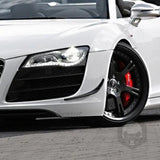 Real Carbon Front Bumper Splitters Canard Fins Side Lip for Audi R8 V8 V10 2007-2015