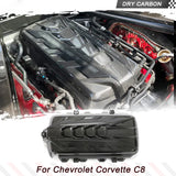 Dry Carbon Fiber Car Front Car Engine Cover Trim Fit For Chevrolet Corvette C8 2020-2023 Car Hood Engine Cover Trim