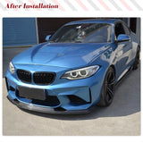 Carbon Fiber / FRP Car Front Bumper Lip Spoiler Splitters Apron for BMW 2 Series F87 M2 2016-2020 Car Racing Front Chin Body Kit