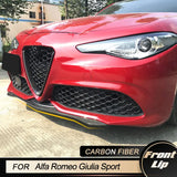 Car Front Bumper Lip Spoiler for Alfa Romeo Giulia Sport Sedan 4-Door 2015-2020 Front Lip Chin Apron Guard Body Kit Carbon Fiber