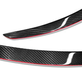 Red Line True Carbon Fiber Spoiler For Tesla Mode Y 2025 2024 Rear Trunk Wing Model Y 2023 Original Spoiler Lip Car Accessories