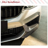 Car Front Bumper Splitters for BMW F90 M5 2018 2019 Carbon Fiber Front Bumper Lip Spoiler Fins Flaps Winglets Apron Body Kits