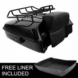 Motorcycle Chopped Pack Trunk Rack Backrest For Harley Tour Pak Touring Road King 2014-2023