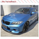 Carbon Fiber / FRP Car Front Bumper Lip Spoiler Splitters Apron for BMW 2 Series F87 M2 2016-2020 Car Racing Front Chin Body Kit