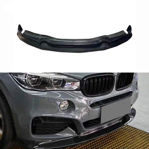 Car Front Bumper Lip Spoiler Splitter For BMW X6 F16 Sport 2014-2018 Front Chin Bumper Extension Carbon Fiber Car Accessories