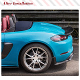 Carbon Fiber Trunk Racing Spoiler for Porsche 718 Boxster Base/ S/GTS Convertible 2016-2019 Rear Trunk Roof  Wing No for Cayman
