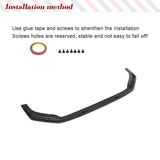 Car Front Bumper Lip Spoiler Splitters Apron Body Kits for Audi RS3 Sedan 4 Door 2017-2019 Carbon Fiber Front Bumper Lip Spoiler