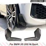 Carbon Fiber Car Front Bumper Splitter Canard Fins For BMW X5 G05 M-Sport 2019 2020 Car Front Bumper Splitter Canard Fins