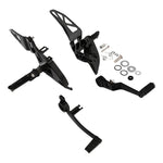 Motorcycle Front Driver Foot Pegs Footrest Bracket Fit For Suzuki GSXR1000 2017-24 21 Black