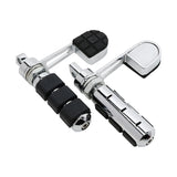 Motorcycle Vibration Chrome Stirrup Heel Foot Rest Pegs For Harley Sportster XL 883 1200 Softail DYNA FXDF FAT BOB FXDC FXWG
