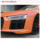 Dry Carbon Car Front Bumper Splitters Fog Lights Lamp Air Vents Covers for Audi R8 2016 - 2018 Fog Lamp Cover Trims
