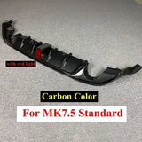 For Volkswagen Golf 7.5 GTI MK7.5 GTI TCR Car Rear Bumper Diffuser Rear Side Splitter Spoiler Lip for MK7.5 Golf 7.5 Standard