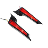 2xMotorcycle Rear Fender Led Side Lights Filler Panel Turn Signal Brake Lamp For Harley Touring Road King Street Glide 2014-Up