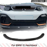 Car Front  Bumper Lip Spoiler for BMW i3 I01 Hatchback I3 2018 - 2020 Carbon Fiber Front Bumper Lip Chin Spoiler Car Body Kits
