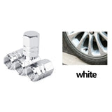 Aluminum Alloy Car Tire Valve Caps Airdust Waterproof Tyre Rim Stem Cover for Automobiles Motorcycles Bikes 4Pcs