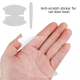 8PCS Universal Car Door Handle Bowl Scratch Protective Stickers Transparent Car Handle Anti-collision Protection Strip