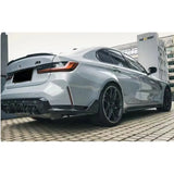 G80 Bumper Spoiler Real Carbon Fibe Sport Style Rear Bumper Splitters Diffuser Body Kit For BMW G80 2020-2023 Car Accessories