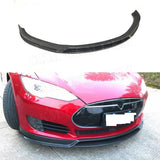 Carbon Fiber Front Lip Spoiler Head Bumper Guard for Tesla Model S 70D P85D 90D P100D Sedan 4 Door 2012-2017 R Style