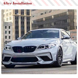 Carbon Fiber Car Front Bumper Lip Spoiler Splitters For BMW F87 M2C M2 Competition 2018 - 2019 Front Body Kits Lip Splitters FRP