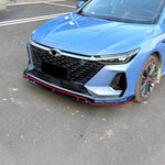 For Chery Arrizo 8 2022 2023 2024 Front Bumper Lip Chin Spoiler Upgrade Exterior Bodykit PP Plastic 4Pcs Automobiles Accessories