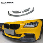 Front Bumper Lip Spoiler Splitters for BMW F06 F12 F13 M Sport 2012 - 2016 Carbon Fiber Bumper Chin Guard
