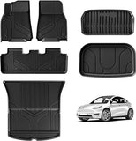 For Tesla Floor Mats Model 3 Y 2019-2024 Car Four Seasons Waterproof Non-slip Floor Mat NEW TPE Special Car Accessories