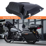 High quality ABS plastic Universal storage box trunk Tail Box Case Trunk  w/ Backrest Pad For Harley Touring Models 1997-2024