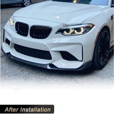 Carbon Fiber Car Front Bumper Lip Spoiler for BMW F87 M2 2016-2018 Not for M2C Competition Racing Front Lip Chin Apron Body Kit
