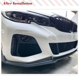 Carbon Fiber Front Bumper Body Kits Lip Spoiler for BMW 3 Series G20 M340i 330i M Sport 2019-2022 Front Lip Splitters Guard