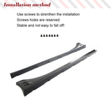 Carbon Fiber Side Skirts Rocker Panels Spoiler For Toyota 86 Subaru BRZ 2013-2020 Side Bumper Extension Lip Spoiler Splitters