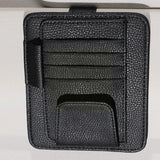 Car Sun Visor Organizer Multi-Pocket Business Card Storage Management Sunglasses Holder Visor Accessories Auto Interior