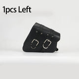 For Honda Suzuki Harley Sportster XL 883 XL1200 Black PU Leather Saddle Bag Motorcycle Luggage Left Right Side Tool Bag