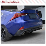Carbon Fiber Car Rear Diffuser Bumper Protector Spoiler for Lexus IS300 IS350 IS F Base /Sport Sedan 2017-2020 Car Rear Body Kit
