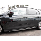 Carbon Fiber /PP Matte Black Car Side Skirt Extension Lips Racing Body Kits Apron for Volkswagen VW Golf MK6 GTI 2010-2013