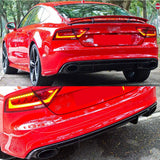 Prepreg Dry Carbon Fiber Rear Bumper Diffuser Lip Spoiler for Audi RS7 C7 Hatchback 2014-2018 Car Rear Bumper Protector Diffuser