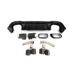 For Mercedes Benz GLE Class W167 C167 GLE63 AMG Carbon Fiber Rear Bumper Diffuser Lip With Exhaust Tips Tailpipe