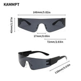 Unisex Punk Style Rimless Sunglasses