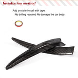 For BMW F80 M3 F82 F83 M4 2014 - 2018 Carbon Fiber Front Bumper Moulding Trims Decoration Carbon Fiber / FRP 2PCS/SET Canards