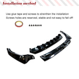 ABS Glossy Black Car Front Bumper Lip for Audi Q8 S line Sport Version 2019-2023 Car Front Bumper Spoiler Lip Splitter Lip