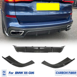 Car Rear Bumper Diffuser Lip Spoiler Carbon Fiber for BMW X5 G05 M-Sport 2019 2020 Rear Diffuser Apron Lip Splitter Body Kit FRP