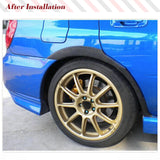 For Subaru Impreza STI WRX 2002-2009 PU Black Car Rear Wide Wheel Arch Flares Trim 2PCS Racing Body Kits Rear Wide Fender 2pcs
