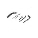For Tesla Model X 2016-2018 Carbon Fiber Car Trunk Bumper Canards Air Vent Trim Stripes Cover Stickers Splitters Car Styling