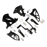 Motorcycle Front Driver Foot Pegs Footrest Bracket Fit For Suzuki GSXR1000 2017-24 21 Black