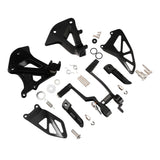 Motorcycle Front Driver Foot Pegs Footrest Bracket Fit For Suzuki GSXR1000 2017-24 21 Black
