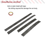 Prepregl Carbon Fiber Door Side Skirt Molding Trim Covers For Tesla Model X 2016-2018 Door Trim Strip Side Skirts Extension Lip