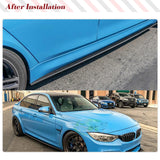 Carbon Fiber Car Side Skirts Extension Body Apron Lip For BMW 3 Series F80 M3 Sedan 2014 - 2019 Extension Lip Valance Air Panel