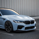 Car Front Bumper Chin Lip Side Spoiler Splitter Cover Guard Kit Protector Deflector 2021-2024 For BMW 5 Series M5 F90 LCI